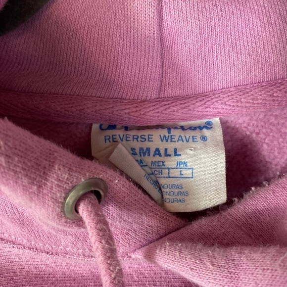 Champion reverse weave pink hoodie S thick retro streetwear vintage - Picture 3 of 12